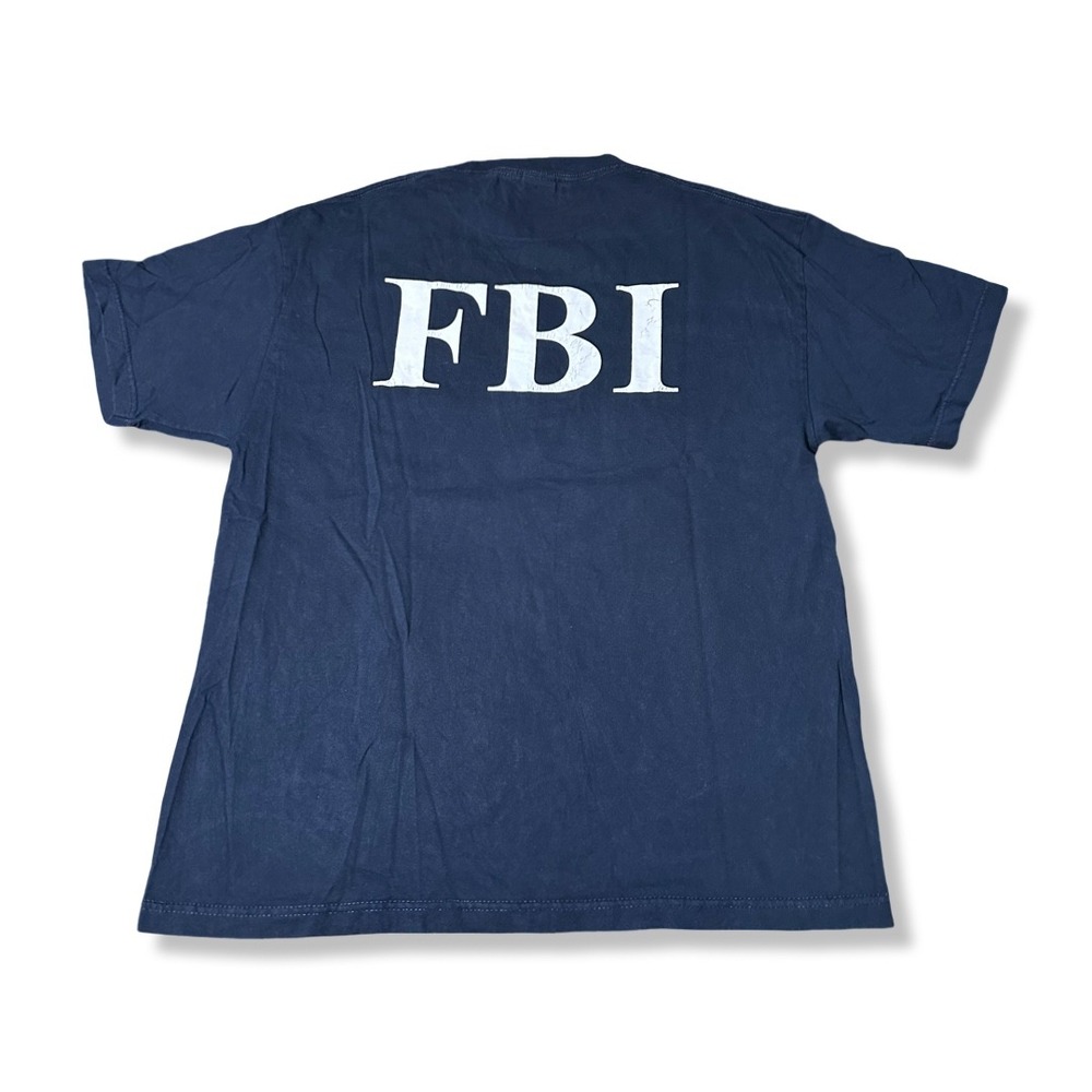 VTG T-Shirt Mens XL Blue Excellent FBI Federal Bureau of Investigation Graphic